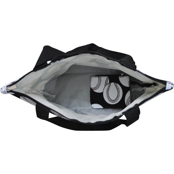 🔥Restocked🔥Baseball print large canvas tote bag - Picture 2 of 2